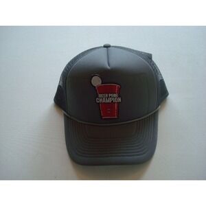 CHAMPION PONG BEER  TRUCKER   80S  90S SNAPBACK HAT CAP VINTAGE S1